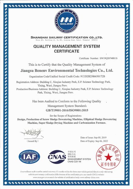 Китай Benenv Co., Ltd Сертификаты